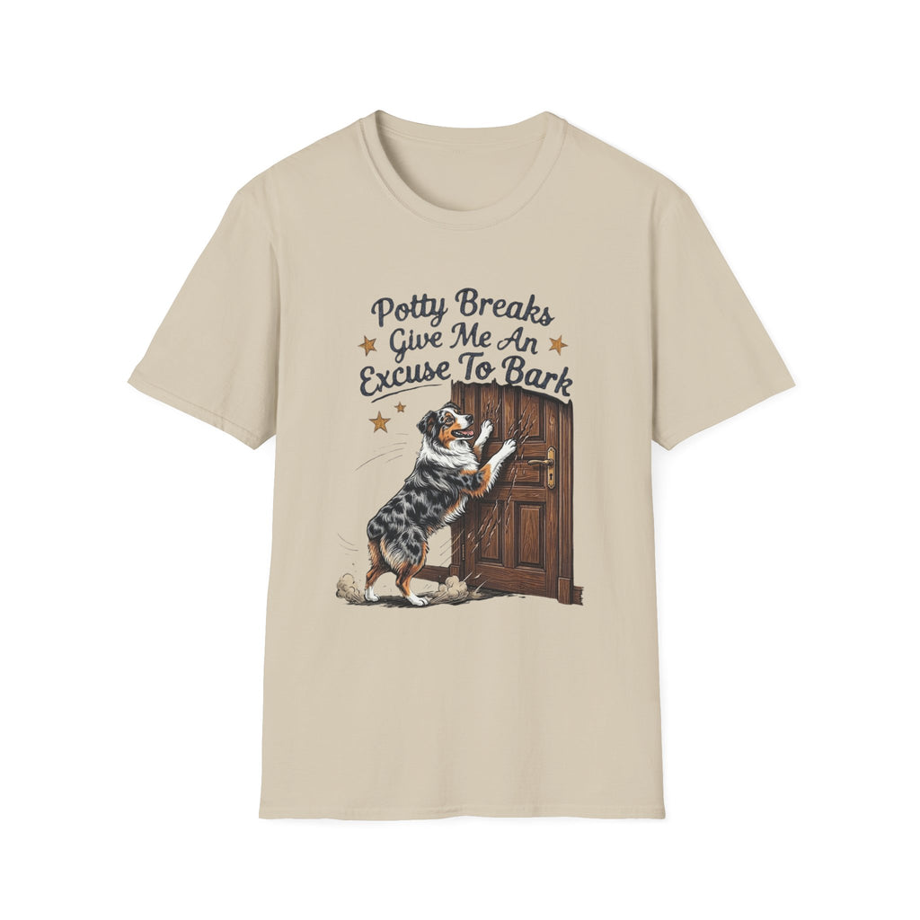 "Potty Breaks Give Me An Excuse To Bark" dog Tee