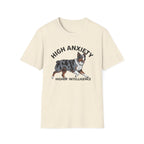 "High Anxiety, Higher Intelligence" Australian Shepherd Dog Tee