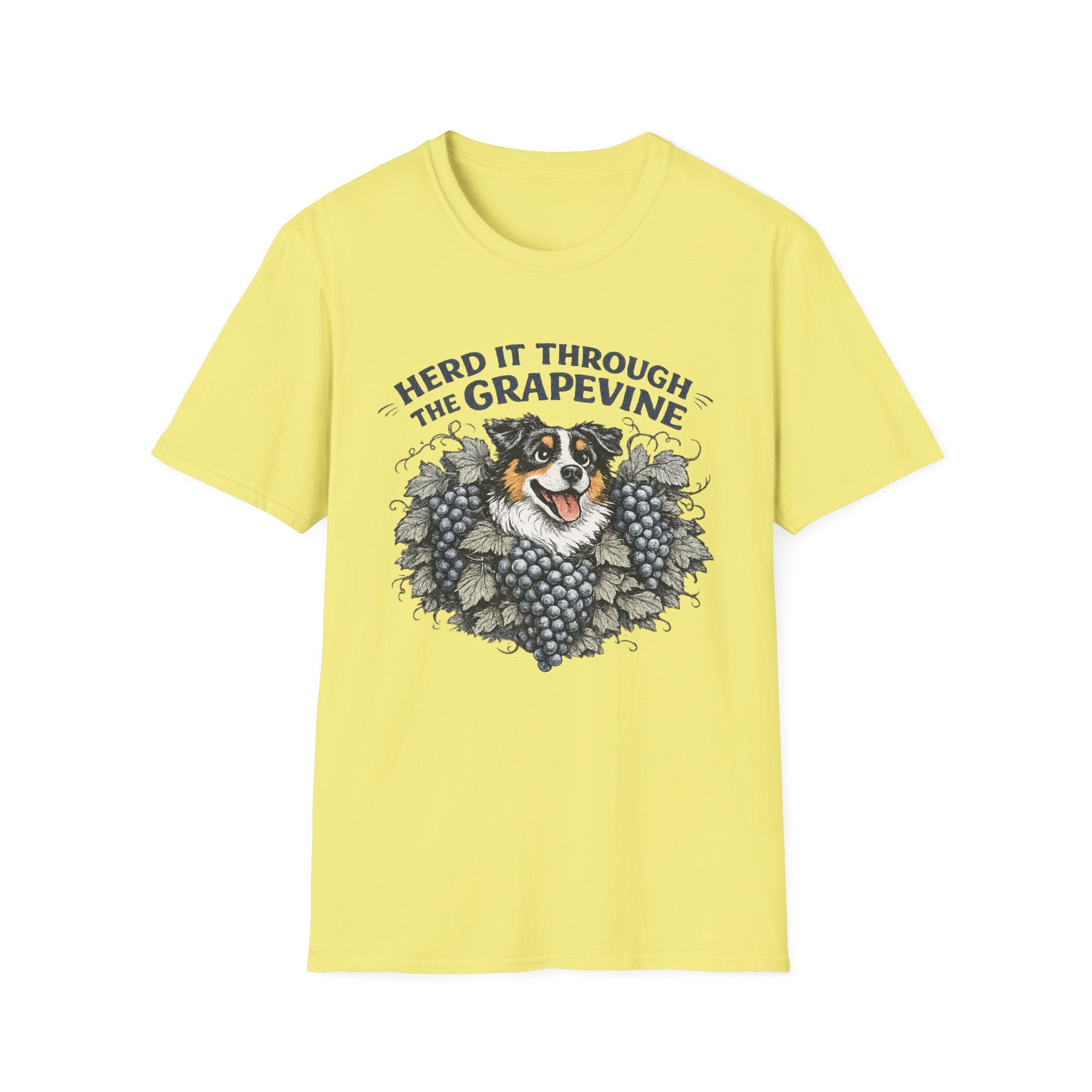 Herd It Through the Grapevine - Australian Shepherd Dog Tee