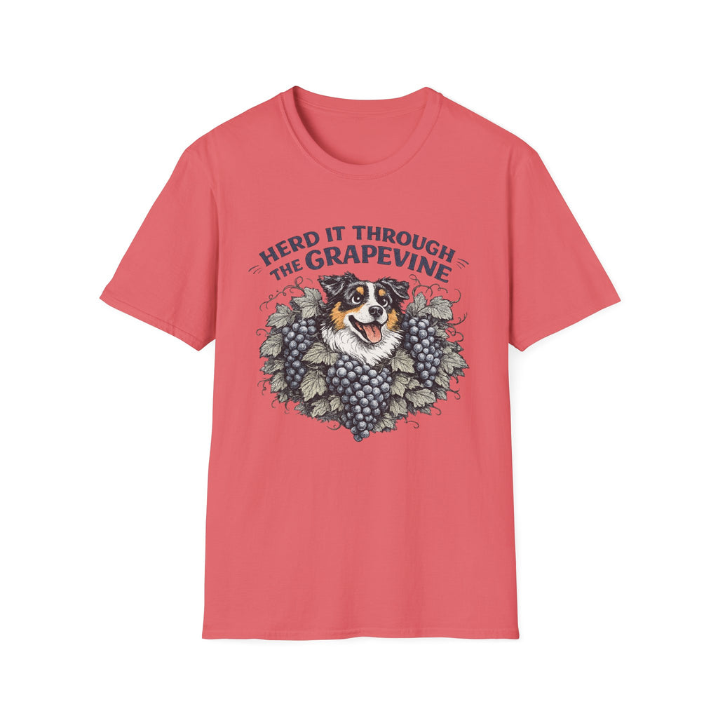 Herd It Through the Grapevine - Australian Shepherd Dog Tee