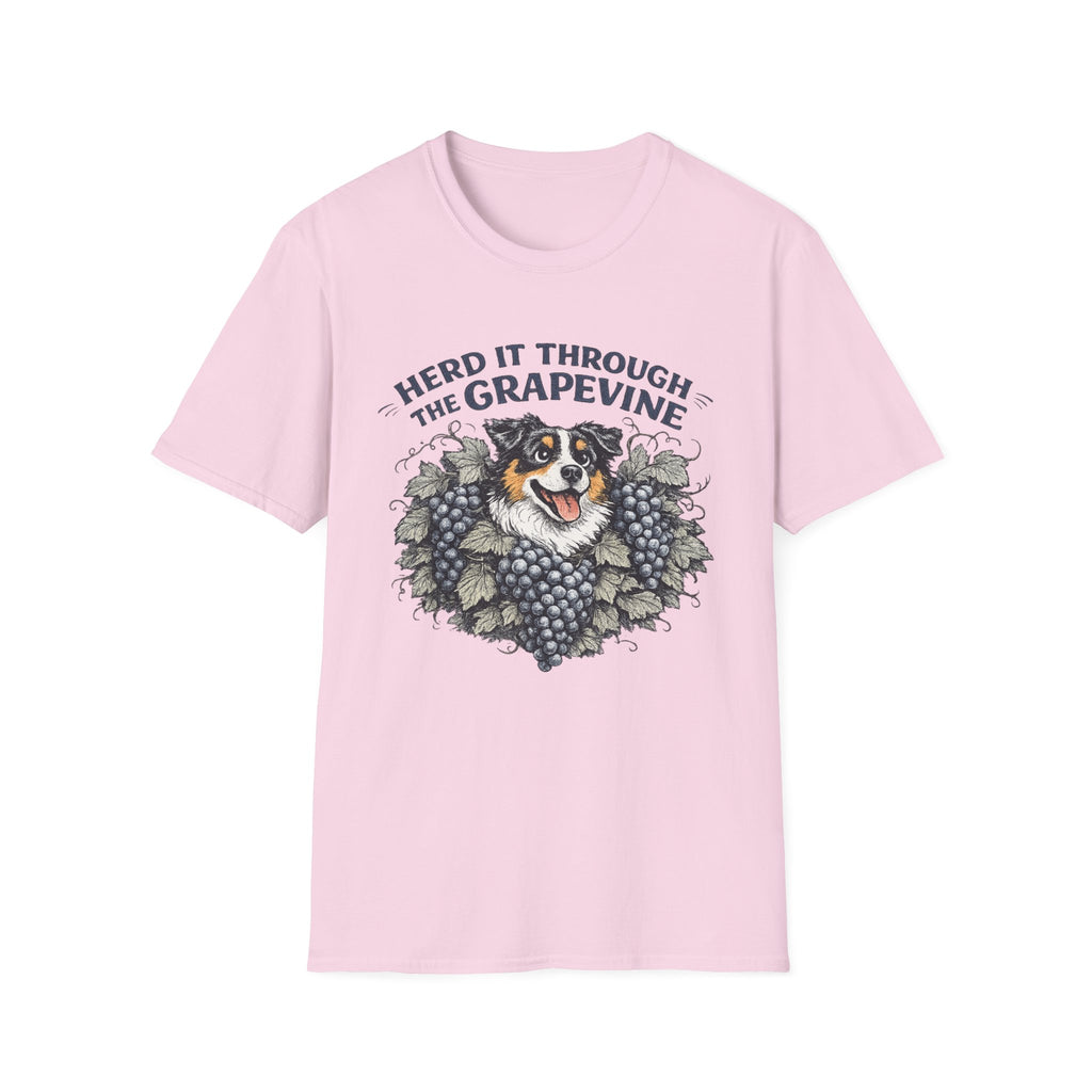 Herd It Through the Grapevine - Australian Shepherd Dog Tee