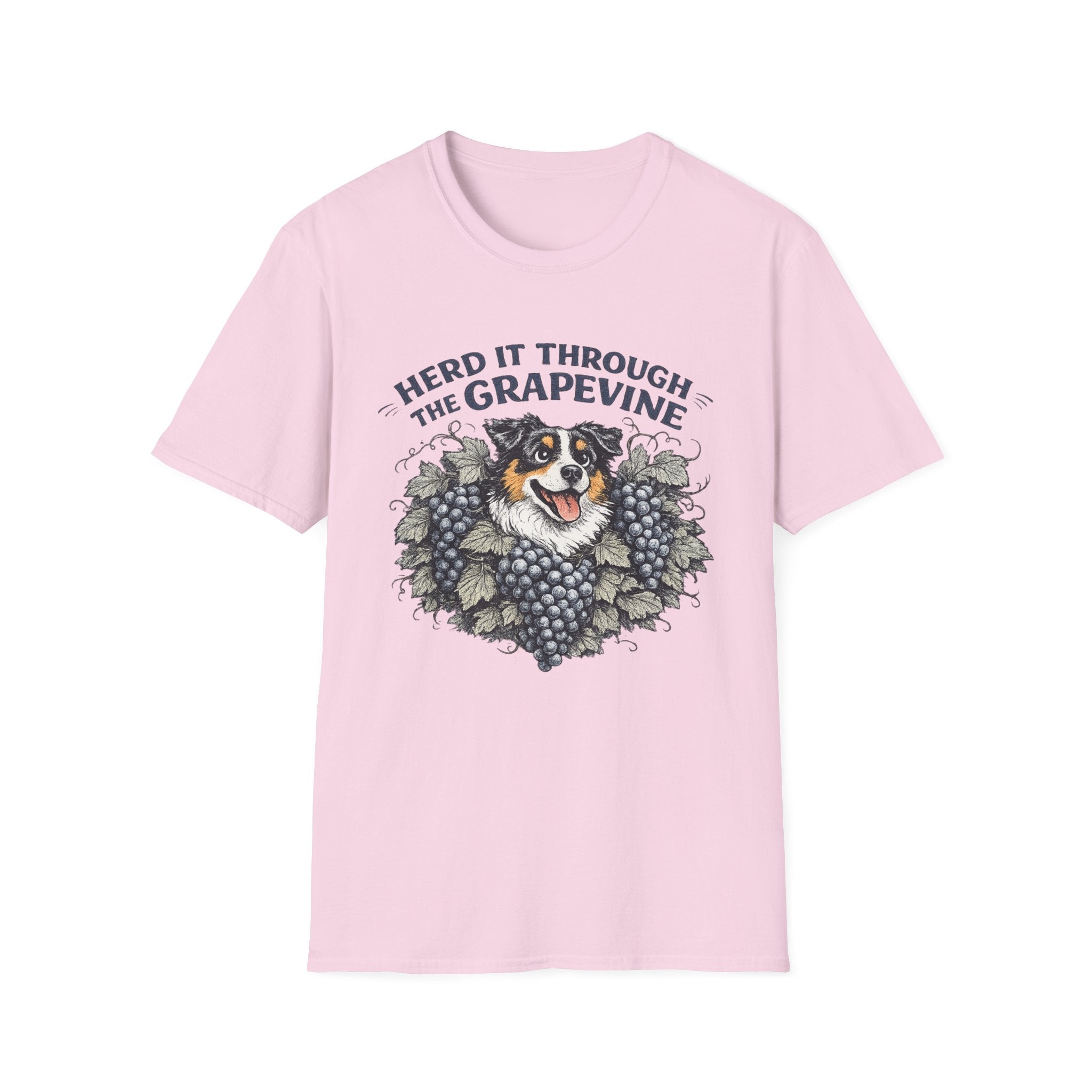 Herd It Through the Grapevine - Australian Shepherd Dog Tee