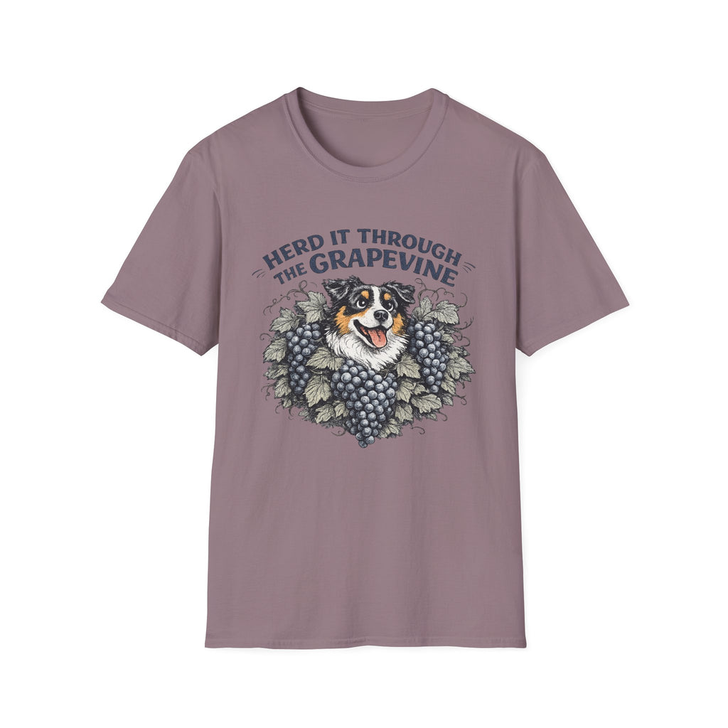 Herd It Through the Grapevine - Australian Shepherd Dog Tee