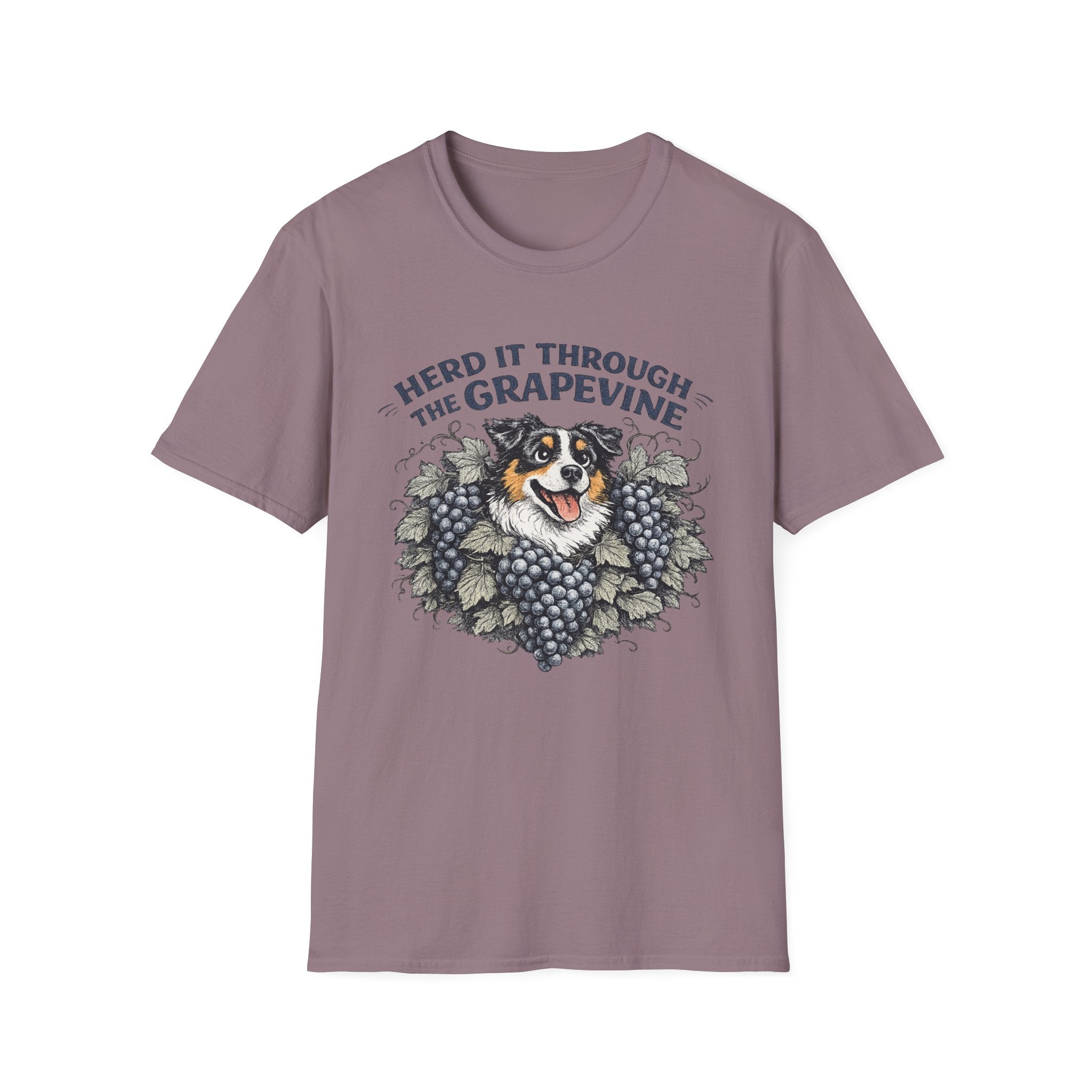 Herd It Through the Grapevine - Australian Shepherd Dog Tee