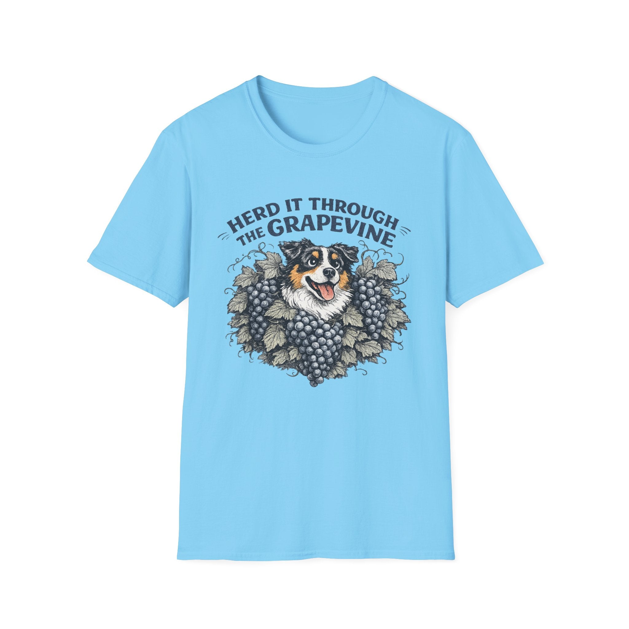 Herd It Through the Grapevine - Australian Shepherd Dog Tee