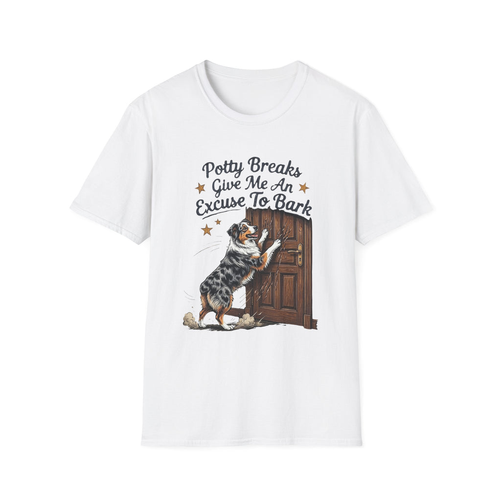 "Potty Breaks Give Me An Excuse To Bark" dog Tee