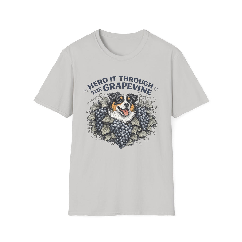 Herd It Through the Grapevine - Australian Shepherd Dog Tee
