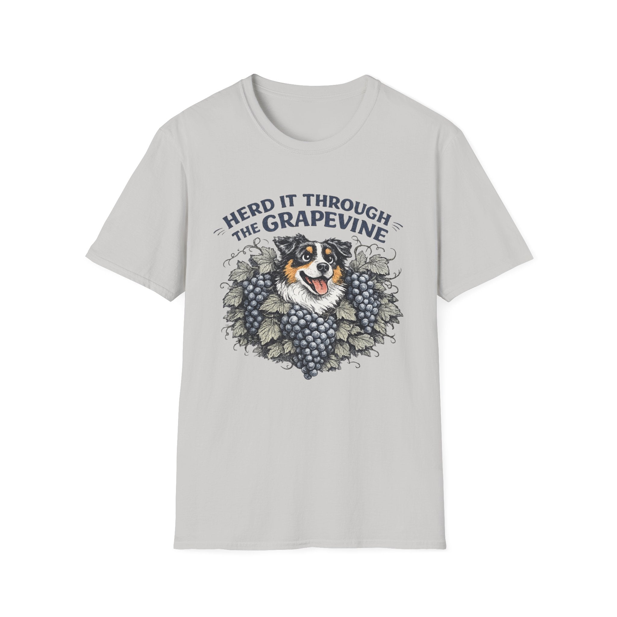 Herd It Through the Grapevine - Australian Shepherd Dog Tee