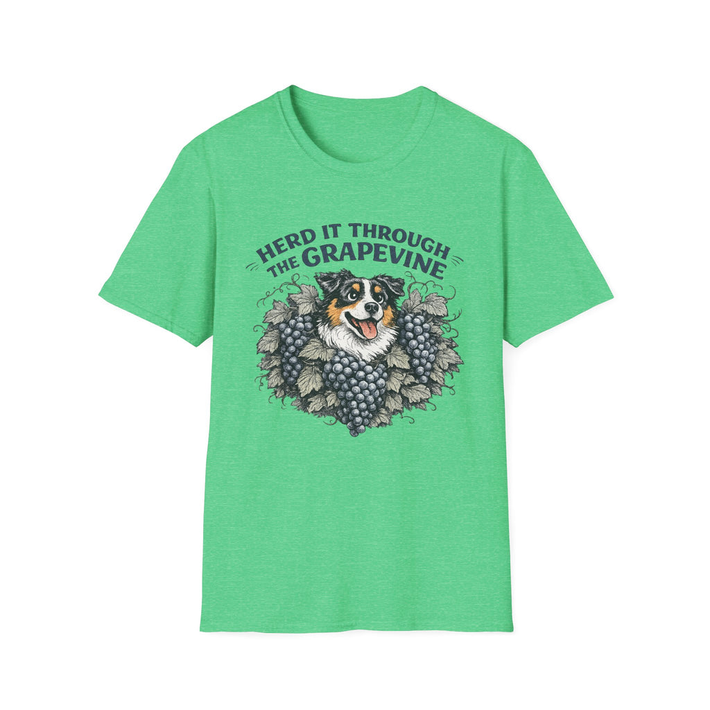 Herd It Through the Grapevine - Australian Shepherd Dog Tee