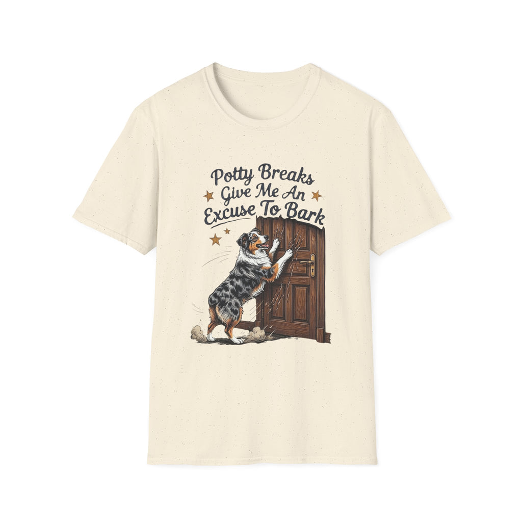 "Potty Breaks Give Me An Excuse To Bark" dog Tee