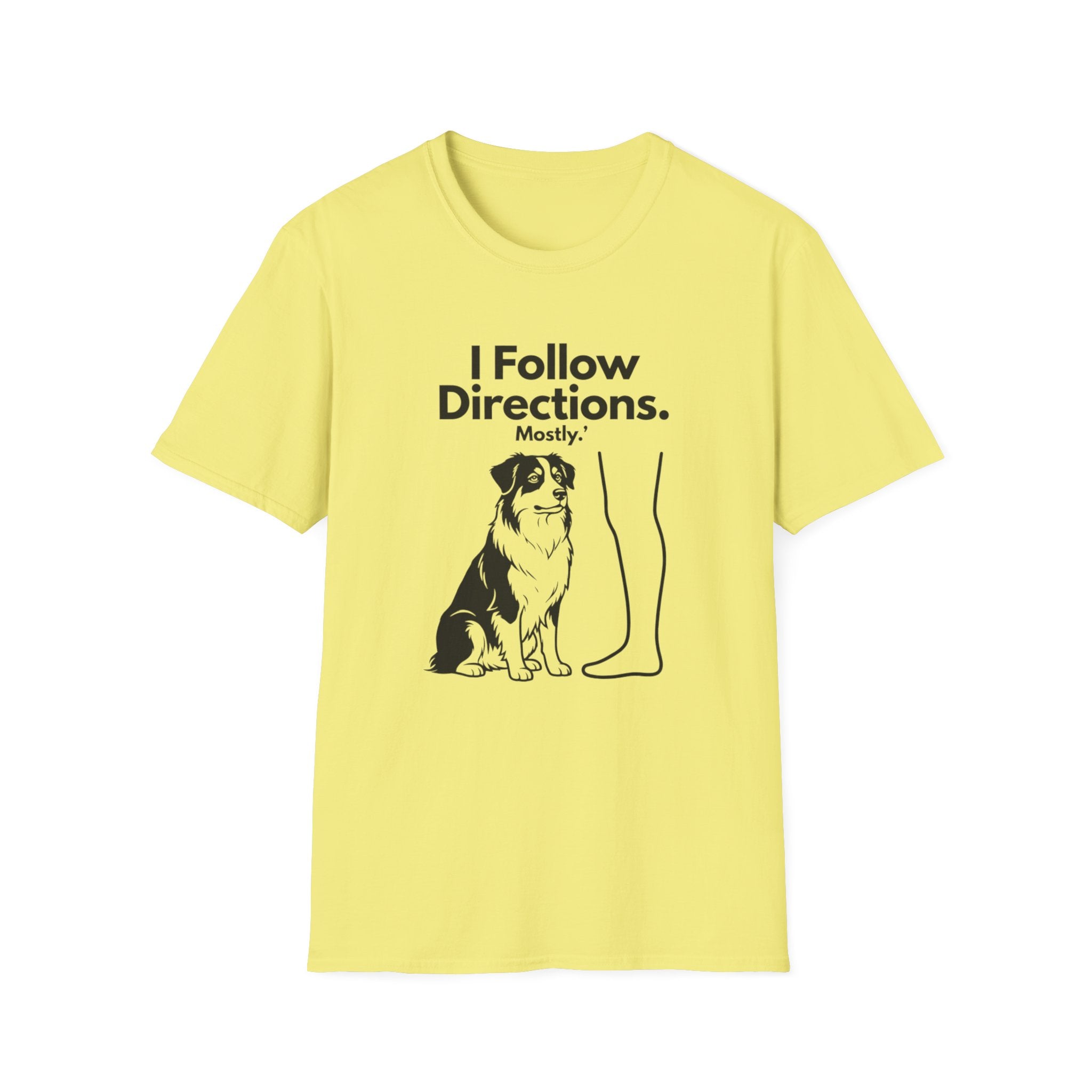 I Follow Directions (Mostly) T‑Shirt — Funny Aussie Tee