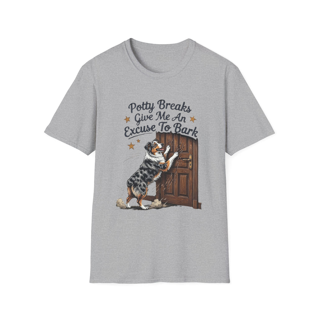 "Potty Breaks Give Me An Excuse To Bark" dog Tee