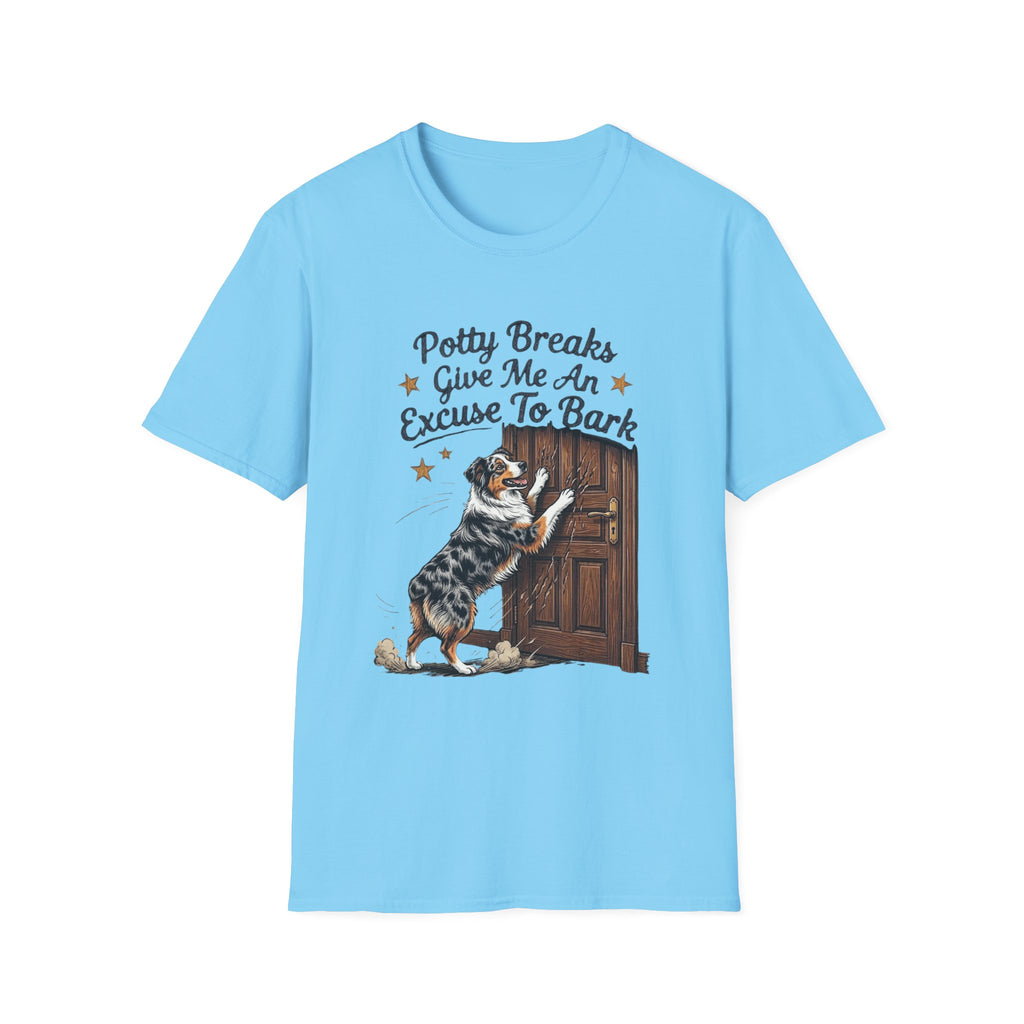 "Potty Breaks Give Me An Excuse To Bark" dog Tee