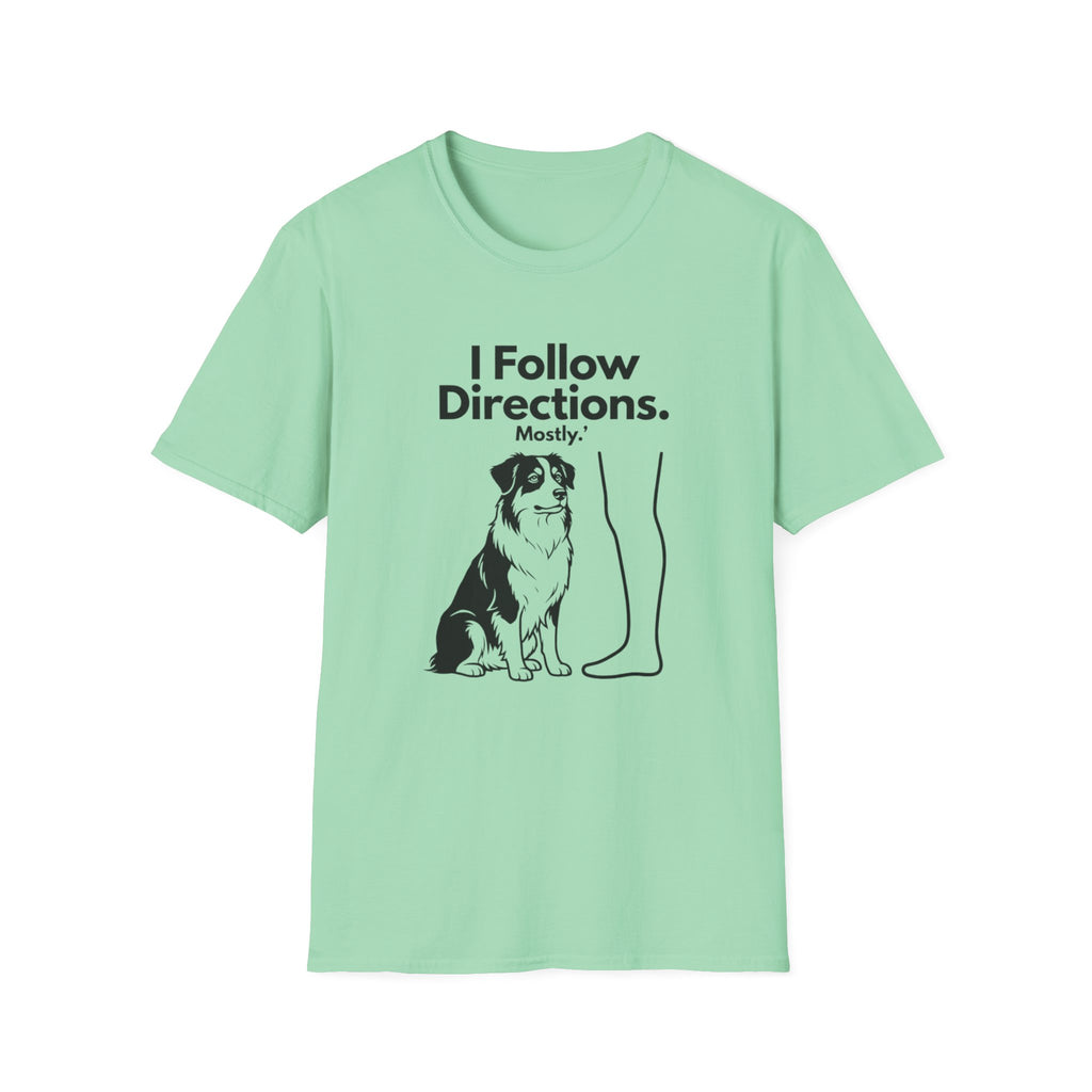 I Follow Directions (Mostly) T‑Shirt — Funny Aussie Tee